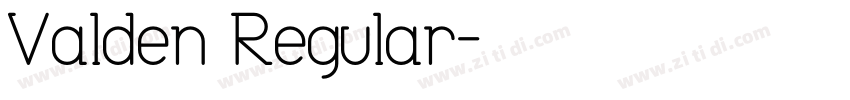 Valden Regular字体转换